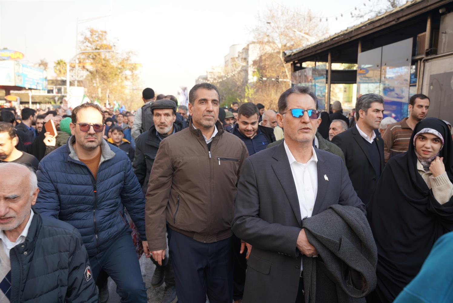 حضور رییس فدراسیون ورزشهای همگانی در خیزش میلیونی مردم ایران علیه تروریسم